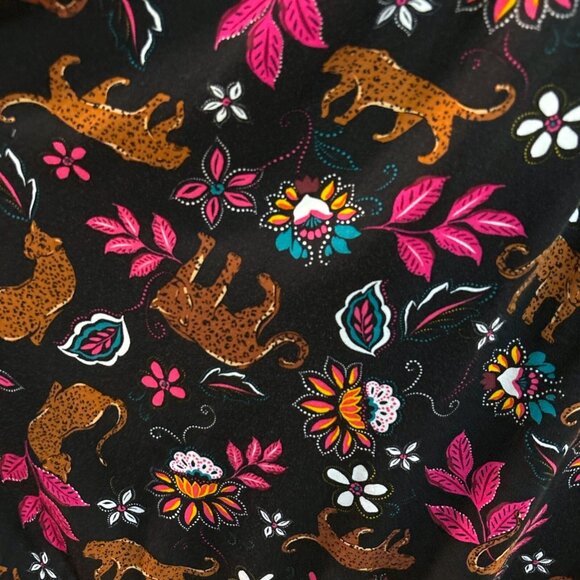 TORRID Midi Challis One-Shoulder Dress Size 4x Leopard Floral Print Stretch - Picture 5 of 16